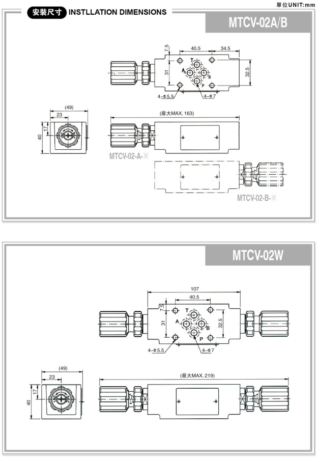 疊加式單向節(jié)流閥 MTCV